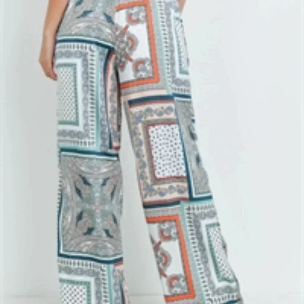 Womens Mutli-Color Aztec Pattern Pants - Picture 2 of 5
